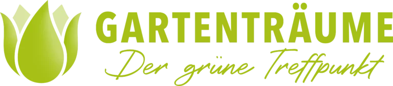 Das Logo eines Anbieters für Gartenbedarf und Veranstalters für Gartenmessen, genannt Gartenträume.